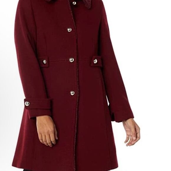 Kate Spade Sherpa Trimmed Wool Coat New with tags - Picture 3 of 5